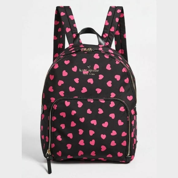 ❤️KATE SPADE! Nylon Midnight HEARTS Backpack - Picture 3 of 11